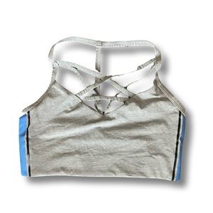 PINK Victoria’s Secret light grey, sports bra, lightly lined (M)